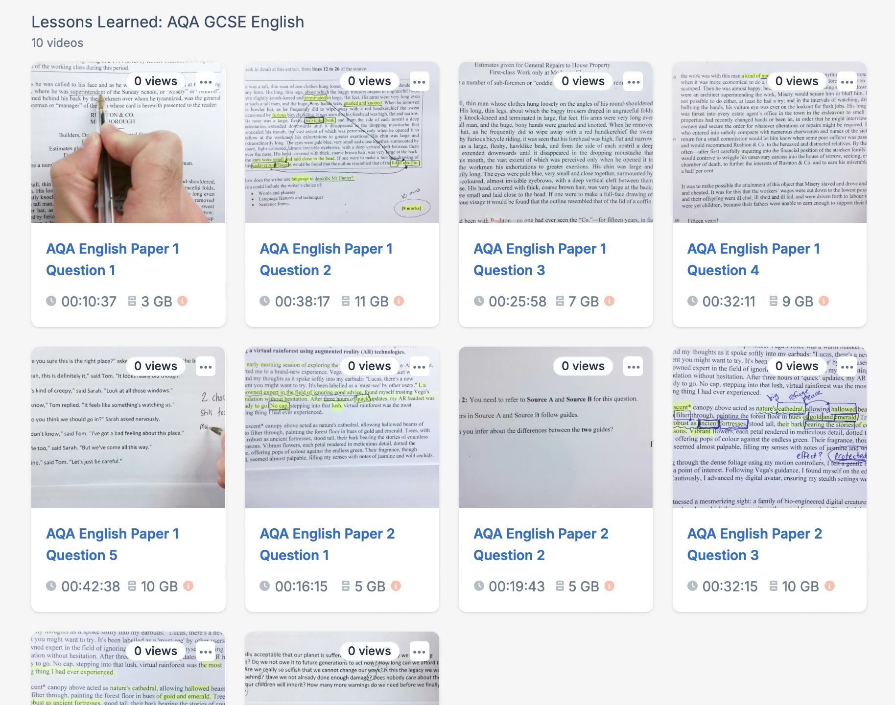 'Lessons Learned' Video Course